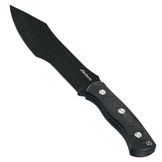 Herbertz Bushcraft- und Survivalmesser D2 schwarz micarta Bild 3