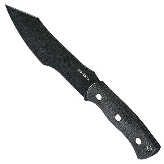 Herbertz Bushcraft- und Survivalmesser D2 schwarz micarta Bild 4