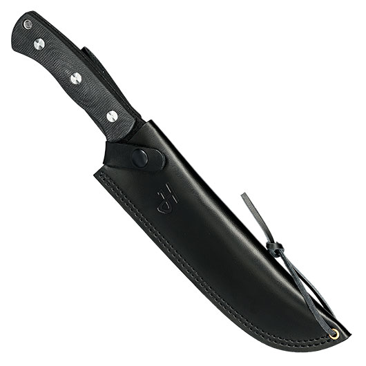 Herbertz Bushcraft- und Survivalmesser D2 schwarz micarta Bild 5