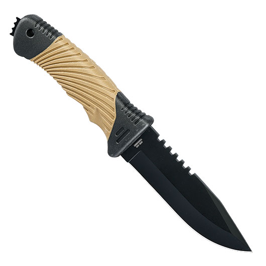 Herbertz Outdoor- G�rtelmesser mit Kunststoff-K�cherscheide schwarz braun Bild 1