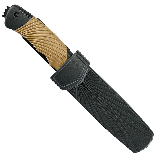 Herbertz Outdoor- G�rtelmesser mit Kunststoff-K�cherscheide schwarz braun Bild 3