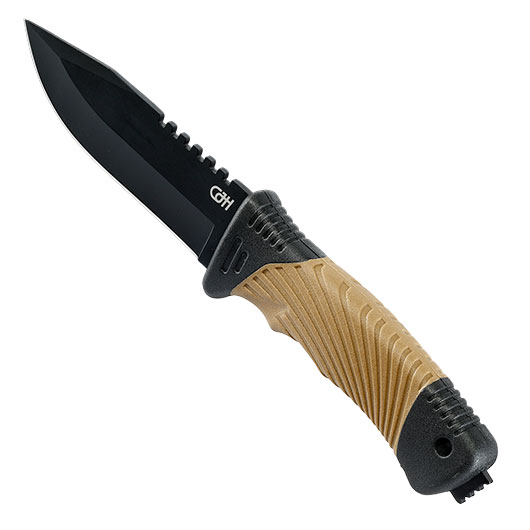 Herbertz Outdoor- G�rtelmesser mit Kunststoff-K�cherscheide schwarz braun Bild 5