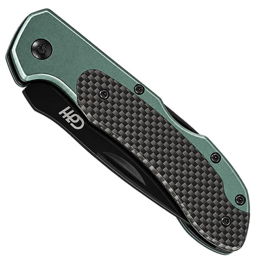 CJH Taschenmesser CarbAlu dunkelgr�n eloxiert Bild 3