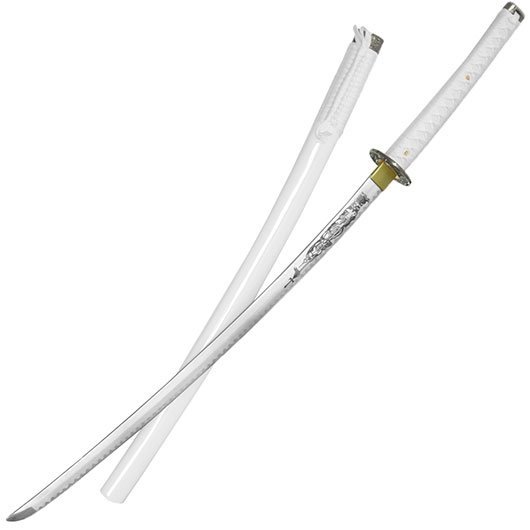 Schwert Katana, weiss, mit Aufbewahrungsbox Bild 6