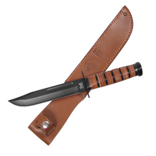 Fox USMC Kampfmesser mit Lederscheide Bild 1