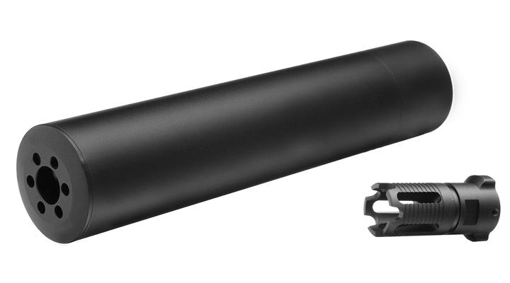 Madbull / Gemtech G5 Aluminium Silencer inkl. Flash-Hider schwarz 14mm -
