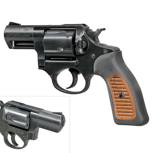 ME38 Compact Schreckschussrevolver Kaliber 9 mm R.K. brniert Holzoptik Bild 8