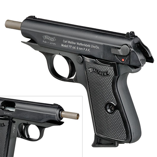 Walther PP Schreckschuss Pistole Kal. 9mm P.A.K. schwarz brniert Bild 8