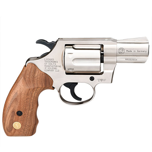 Colt Detective Special Schreckschuss Revolver Kal. 9mm R.K. Holzgriff vernickelt Bild 3