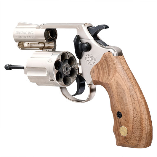 Colt Detective Special Schreckschuss Revolver Kal. 9mm R.K. Holzgriff vernickelt Bild 7