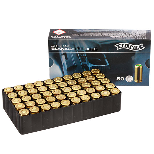 Walther Knallpatronen - Platzpatronen 9mm P.A.K. 50 Stck Bild 2