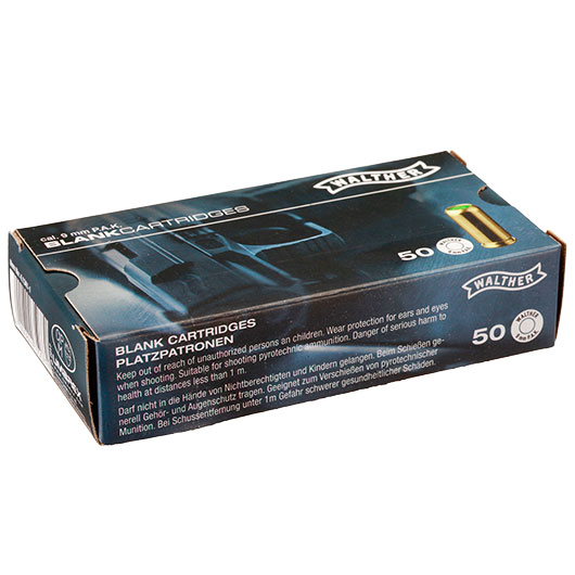 Walther Knallpatronen - Platzpatronen 9mm P.A.K. 50 Stck Bild 5