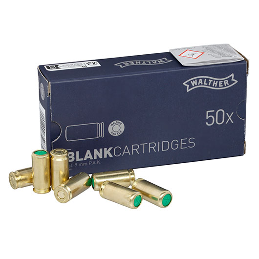 Walther Knallpatronen - Platzpatronen 9mm P.A.K. 50 Stck