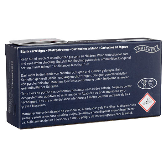 Walther Knallpatronen - Platzpatronen 9mm P.A.K. 50 Stck Bild 2