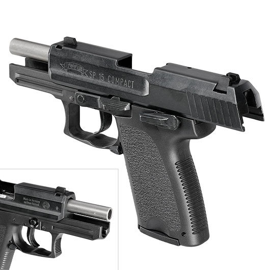 ME IWG SP 15 Compact Schreckschuss Pistole brniert 9mm P.A.K. Bild 8