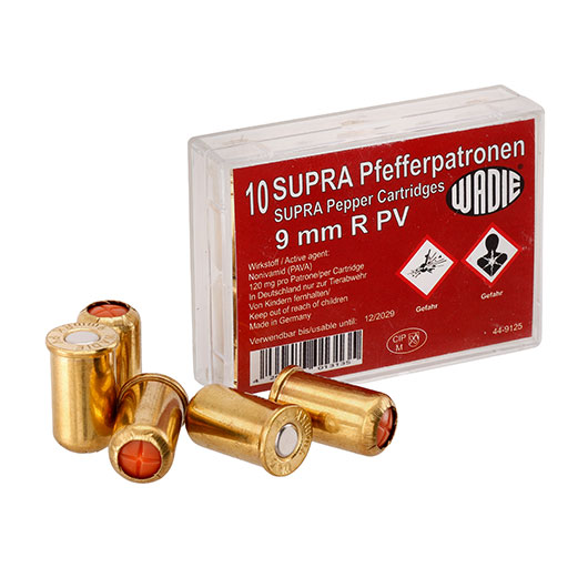 Pfefferpatronen 9 mm Revolver Supra 10 Stck