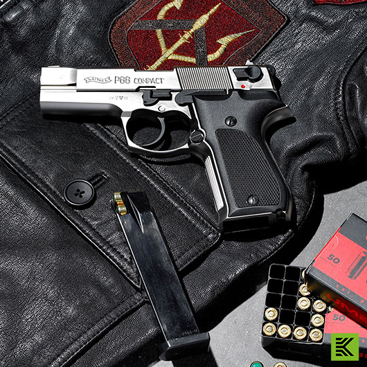 Walther P88 Schreckschuss Pistole 9mm P.A.K. bicolor/vernickelt Bild 1