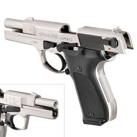 Walther P88 Schreckschuss Pistole 9mm P.A.K. bicolor/vernickelt Bild 8