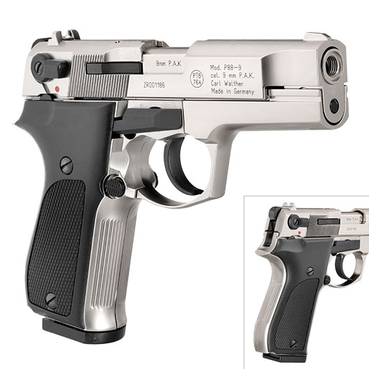 Walther P88 Schreckschuss Pistole 9mm P.A.K. bicolor/vernickelt Bild 9