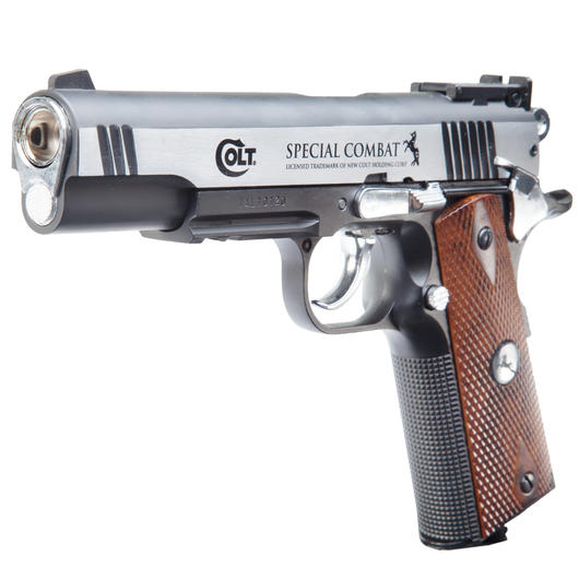 Colt Spezial Combat Classic Vollmetall CO2 Luftpistole 4,5 mm BB Dark Ops Finish Bild 1