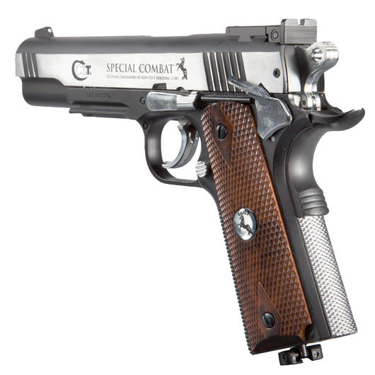 Colt Spezial Combat Classic Vollmetall CO2 Luftpistole 4,5 mm BB Dark Ops Finish Bild 2