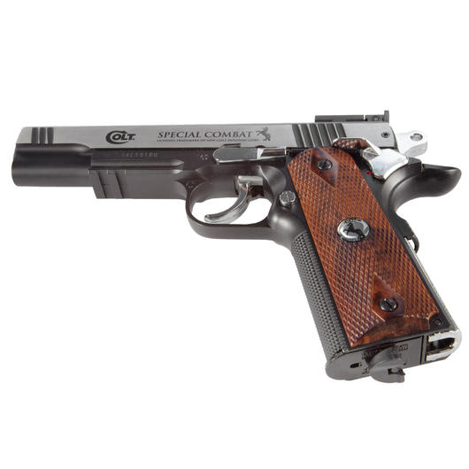 Colt Spezial Combat Classic Vollmetall CO2 Luftpistole 4,5 mm BB Dark Ops Finish Bild 3