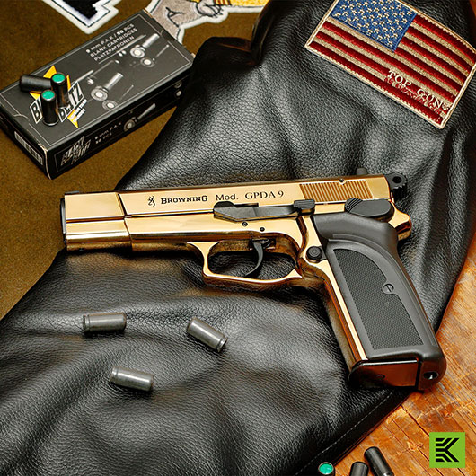 Browning GPDA9 Schreckschuss Pistole 9mm P.A.K. gold finish Bild 1