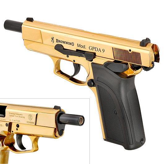 Browning GPDA9 Schreckschuss Pistole 9mm P.A.K. gold finish Bild 8