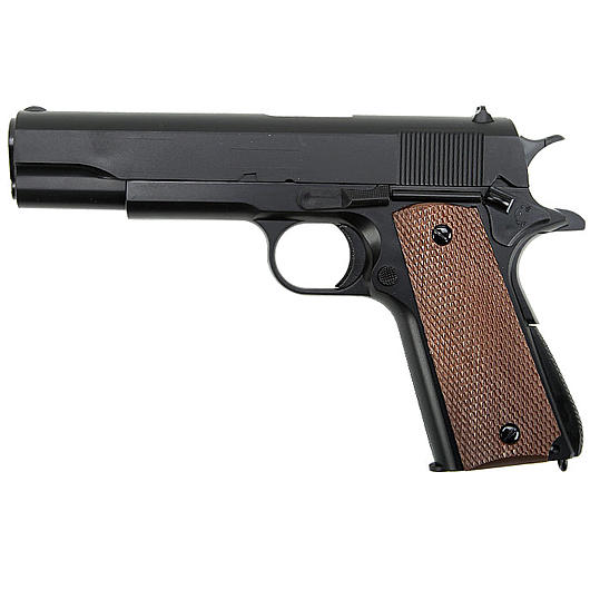 UHC M1911 A1 Heavy Weight Springer Softair 6mm BB schwarz Bild 1