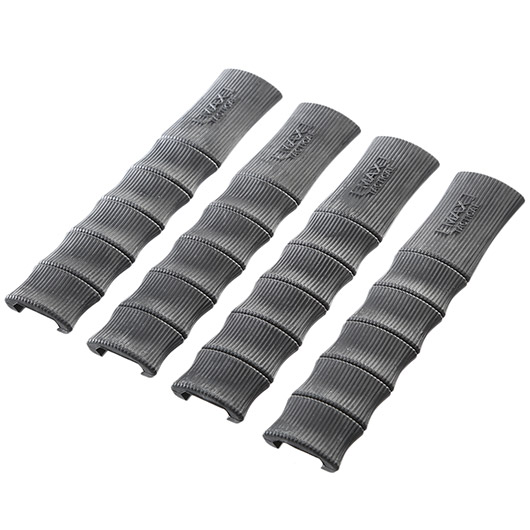 Max Tactical Rubber Bamboo Style Rail Covers (4 Stck) f. 20 - 22mm Schienen schwarz