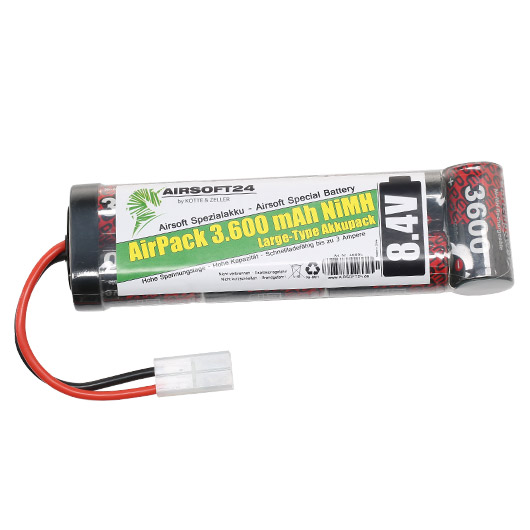 Airsoft24 AirPack Akku 8.4V 3600mAh NiMH Large-Type mit TAM Anschluss Bild 1