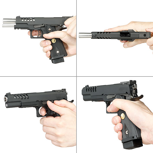 Wei ETech Hi-Capa 5.1 K-Type Vollmetall GBB 6mm BB schwarz Bild 8
