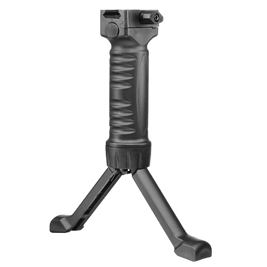 ICS Bipod Frontgriff mit integriertem Zweibein f. 20 - 22mm Schienen schwarz