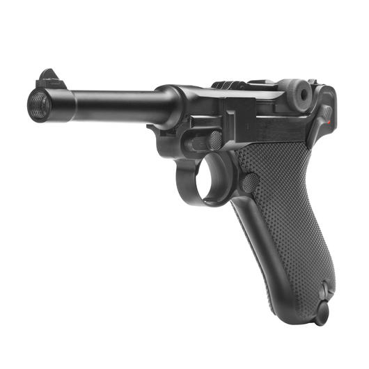 Wei ETech P08 Airsoft Vollmetall GBB 6mm BB schwarz - 4 Zoll Version