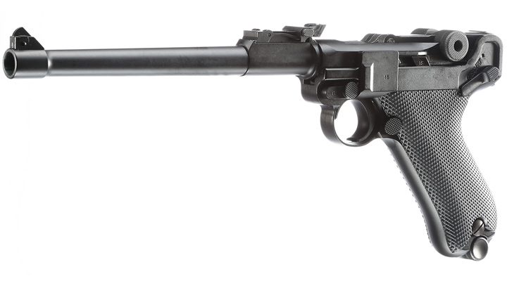 Wei-ETech P08 Airsoft Vollmetall GBB 6mm BB schwarz - 8 Zoll Version