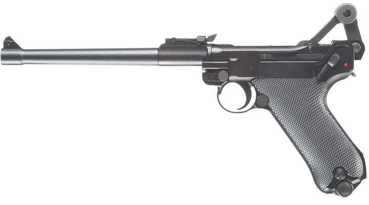 Wei-ETech P08 Airsoft Vollmetall GBB 6mm BB schwarz - 8 Zoll Version Bild 1