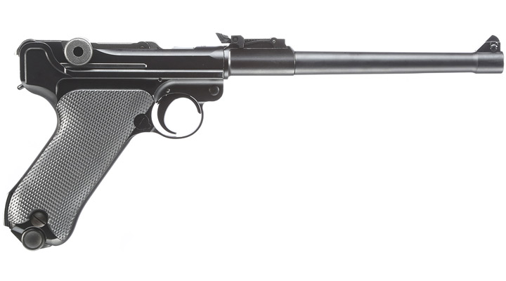 Wei-ETech P08 Airsoft Vollmetall GBB 6mm BB schwarz - 8 Zoll Version Bild 2