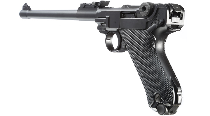 Wei-ETech P08 Airsoft Vollmetall GBB 6mm BB schwarz - 8 Zoll Version Bild 3