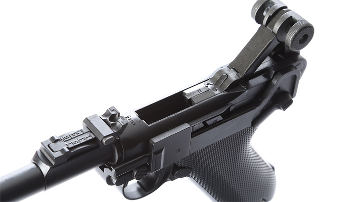 Wei-ETech P08 Airsoft Vollmetall GBB 6mm BB schwarz - 8 Zoll Version Bild 5