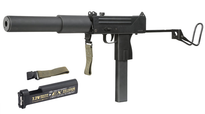 Tokyo Marui MAC-10 Sub Machine Gun mit Silencer S-AEG 6mm BB schwarz