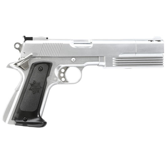 HFC M1911 Combat Commander Gas NBB Softairpistole 6mm BB silber Bild 2