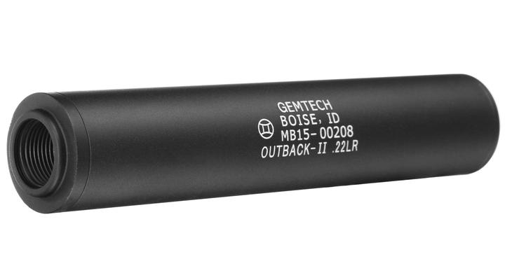 MadBull / Gemtech Outback Aluminium Silencer schwarz 14mm - Bild 1