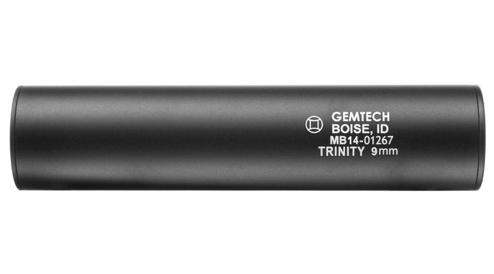 MadBull / Gemtech Trinity 9MM Aluminium Silencer schwarz 14mm - Bild 3