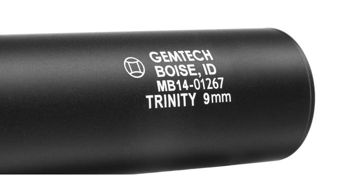 MadBull / Gemtech Trinity 9MM Aluminium Silencer schwarz 14mm - Bild 4