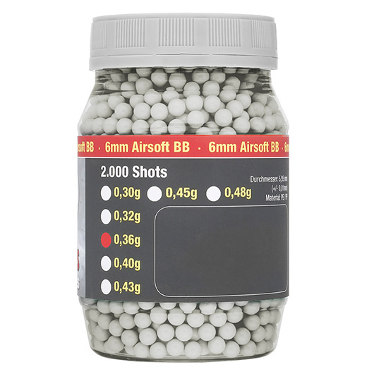 Speedballs Sniper Series BBs 0.36g 2.000er Container Airsoftkugeln elfenbein Bild 1