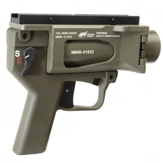 Mad Bull AGX 40mm Vollmetall Airsoft Pistolen-Launcher oliv Bild 3
