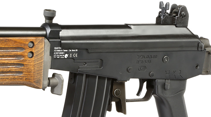 ICS TOD Galil ARM Vollmetall S-AEG 6mm BB schwarz - Echtholz Bild 8