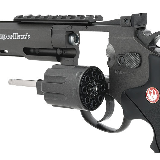 Ruger Super Hawk 6 Zoll 6mm BB CO2 Revolver schwarz Bild 8
