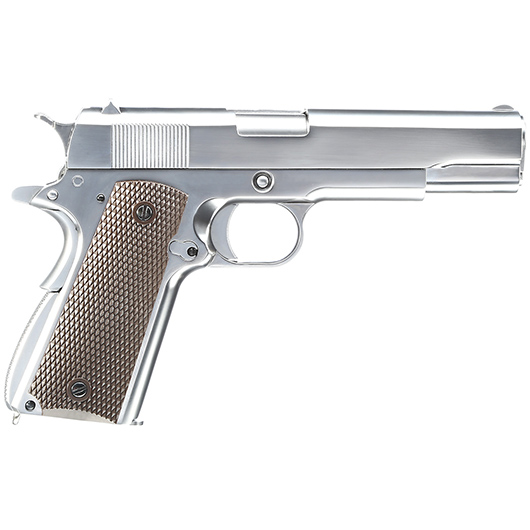 Wei-ETech M1911 Vollmetall GBB 6mm BB Chrome-Finish Edition Bild 2