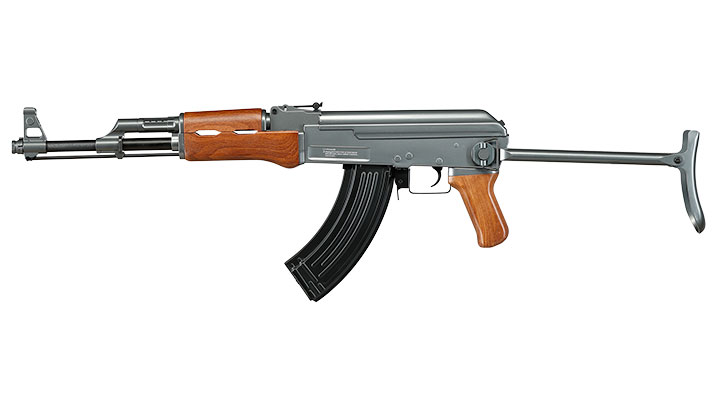 Cyma AK47-S Folding Stock Sport Series Airsoftgewehr S-AEG 6mm BB Holzoptik Bild 1